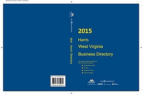 Harris Directory of West Virginia Business 2015 (Hardcover)