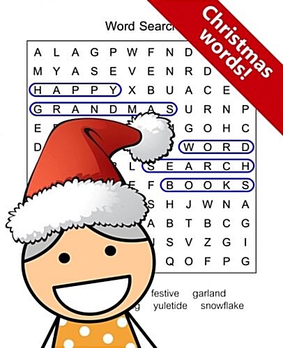 Happy Grandmas Word Search Books: Christmas Words (Paperback)