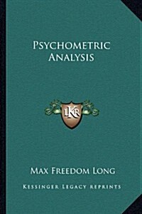 Psychometric Analysis (Paperback)