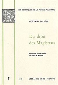 Du Droit Des Magistrats (Paperback)