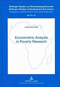 Econometric Analysis in Poverty Research: With Case Studies from Developing Countries (Hardcover)