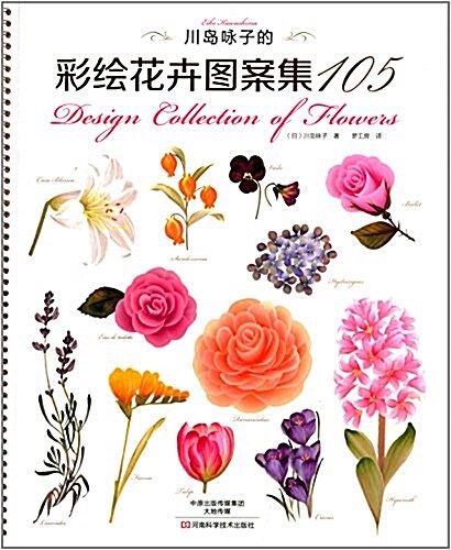 川島詠子的彩绘花卉圖案集105 (平裝, 第1版)