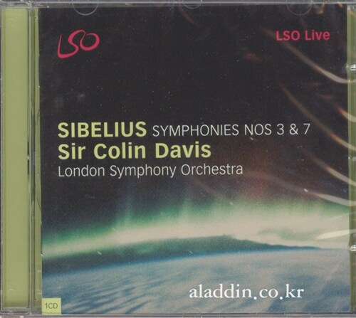 [중고] Jean Sibelius - Symphonies Nos.3 & 7 / Sir Colin Davis