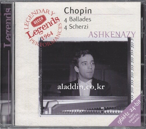 [중고] [수입] Frederic Chopin - 4 Ballades / 4 Scherzi / Ashkenazy
