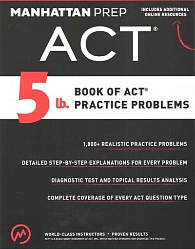 [중고] 5 Lb. Book of Act Practice Problems (Paperback)