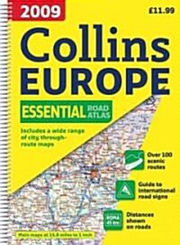 2009 Collins Road Atlas Europe (Spiral Bound, New A4 ed)