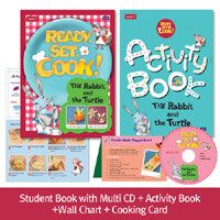 Pack-Ready, Set, Cook ! 1 : The Rabbit and the Turtle (SB+Multi CD+AB+Wall Chart+Cooking Card)