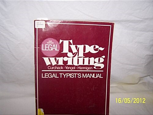 Legal Typewriting (Paperback, 2nd)