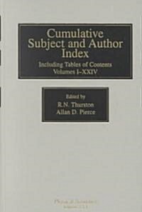 Cumulative Subject and Author Index, Including Tables of Contents Volumes 1-23: Volume 25 (Hardcover)