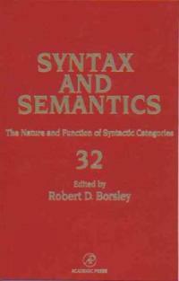 The nature and function of syntactic categories