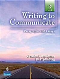 [중고] Writing to Communicate 2 3/E Stbk 235116 (Paperback, 3)