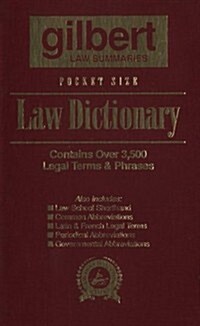 Pocket Size Law Dictionary Burgundy (Hardcover)