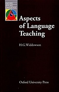 [중고] Aspects of Language Teaching (Paperback)