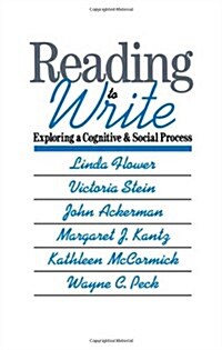Reading-To-Write: Exploring a Cognitive and Social Process (Hardcover)