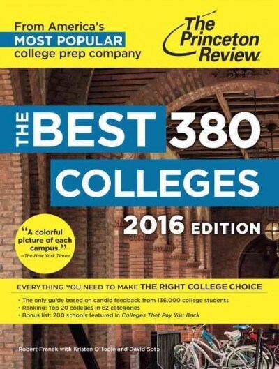 [중고] The Best 380 Colleges (Paperback, 2016)