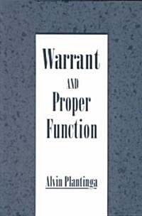 Warrant and Proper Function (Paperback)