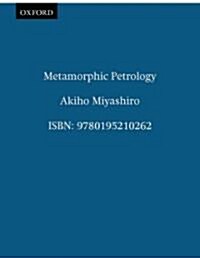 Metamorphic Petrology (Hardcover)