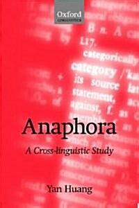 Anaphora : A Cross-linguistic Study (Paperback)