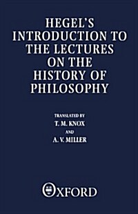 Introduction to the Lectures on the History of Philosophy (Paperback)