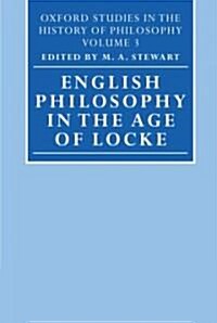 English Philosophy in the Age of Locke (Hardcover)