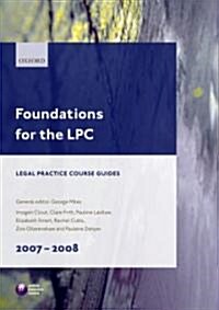 [중고] Foundations for the LPC 2007-2008 (Paperback)