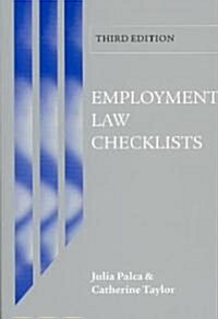 Employment Law Checklists (Paperback, 3)