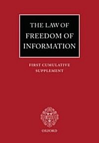 [중고] The Law of Freedom of Information: First Cumulative Supplement (Paperback)