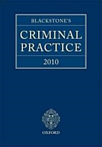 Blackstones Criminal Practice 2010 (Hardcover, Paperback, PCK)