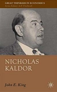 Nicholas Kaldor (Hardcover)