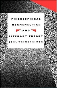 Philosophical Hermeneutics and Literary Theory (Hardcover)