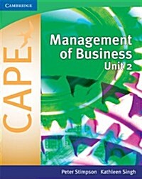 Management of Business for CAPE® Unit 2: Volume 2 (Paperback)