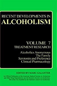 Recent Developments in Alcoholism: Treatment Research (Hardcover, 1989)