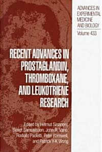 Recent Advances in Prostaglandin, Thromboxane, and Leukotriene Research (Hardcover, 1997)