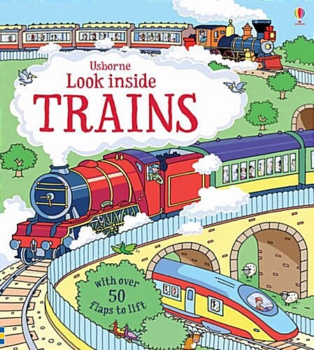 Look Inside Trains (Board Book)