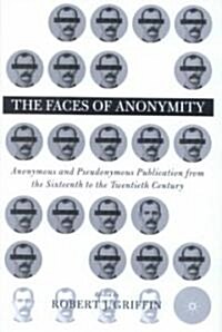 Faces of Anonymity: Anonymous and Pseudonymous Publication, 1600-2000 (Hardcover, 2003)