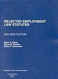 Selected Employment Law Statutes (Paperback)