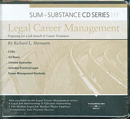 Sum & Substance Audio Series on Legal Career Management (Audio CD, 1st)