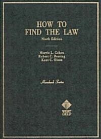 How to Find the Law (Hardcover, 9th, Subsequent)