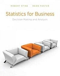 [중고] Statistics for Business (Hardcover, CD-ROM)