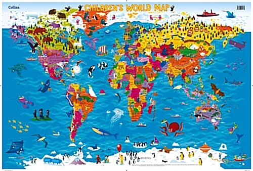 Collins Childrens World Map (Sheet Map, rolled, New ed)