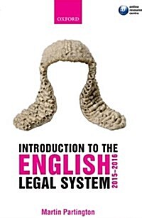 Introduction to the English Legal System 2015-2016 (Paperback)