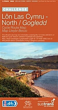 Lon Las Cymru North - Sustrans Cycle Route Map - NN8B : The Official Route Map and Information Covering the 137 Miles (220.5km) of the National Cycle  (Sheet Map, folded, 2 ed)