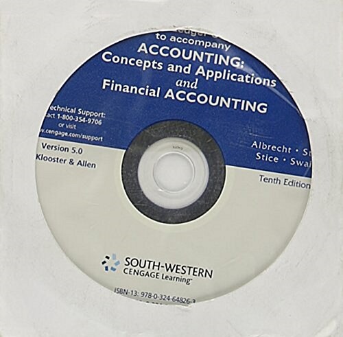 Klooster & Allen General Ledger Software for Albrecht/ Stice/ Stick/ Skousens Accounting (CD-ROM, 10th)