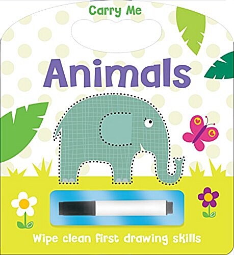 Carry Me Wipe Clean Drawing Animals (Board Book)