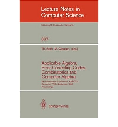 Applicable Algebra, Error-Correcting Codes, Combinatorics and Computer Algebra (Paperback)