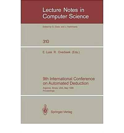 9th International Conference on Automated Deduction (Paperback)