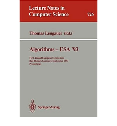 Algorithms -Esa 93 (Paperback)