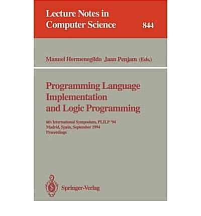 Programming Language Implementation and Logic Programming (Paperback)