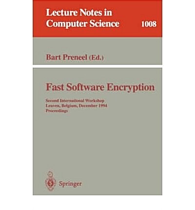 Fast Software Encryption (Paperback)
