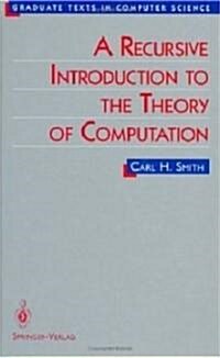 A Recursive Introduction to the Theory of Computation (Hardcover, 1994)